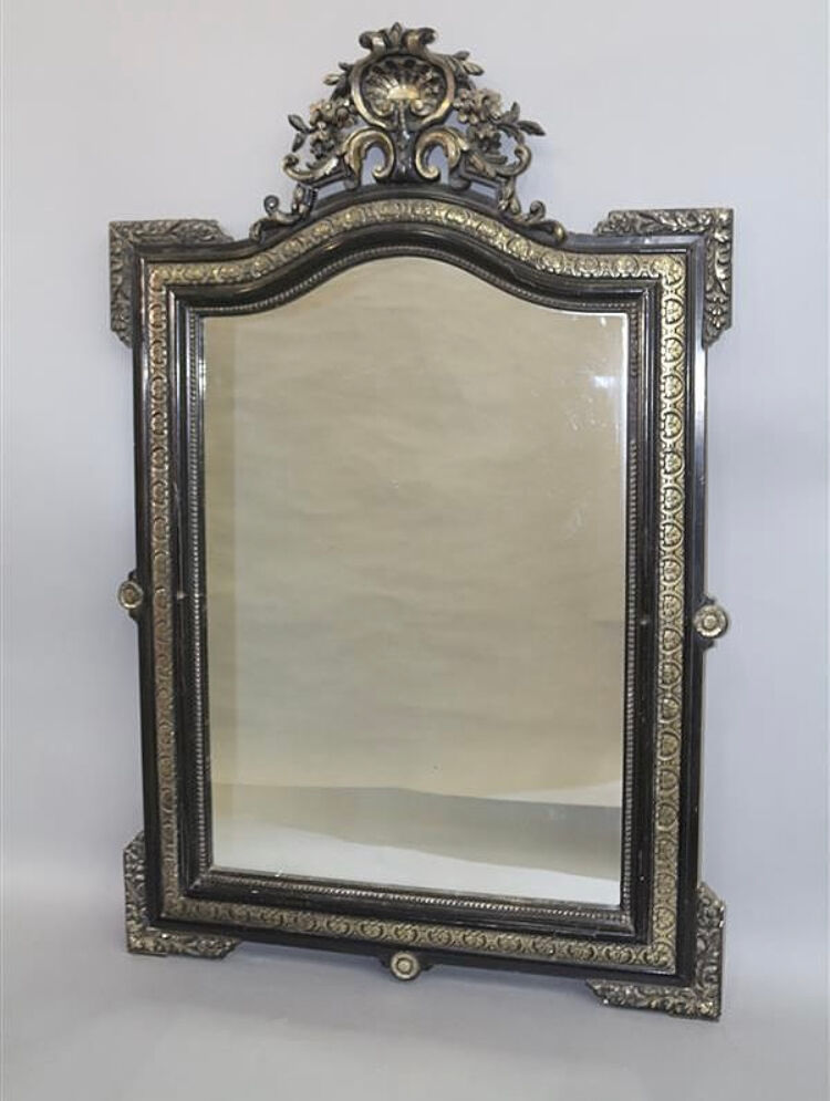 Mirror Napoleon III blackened wood