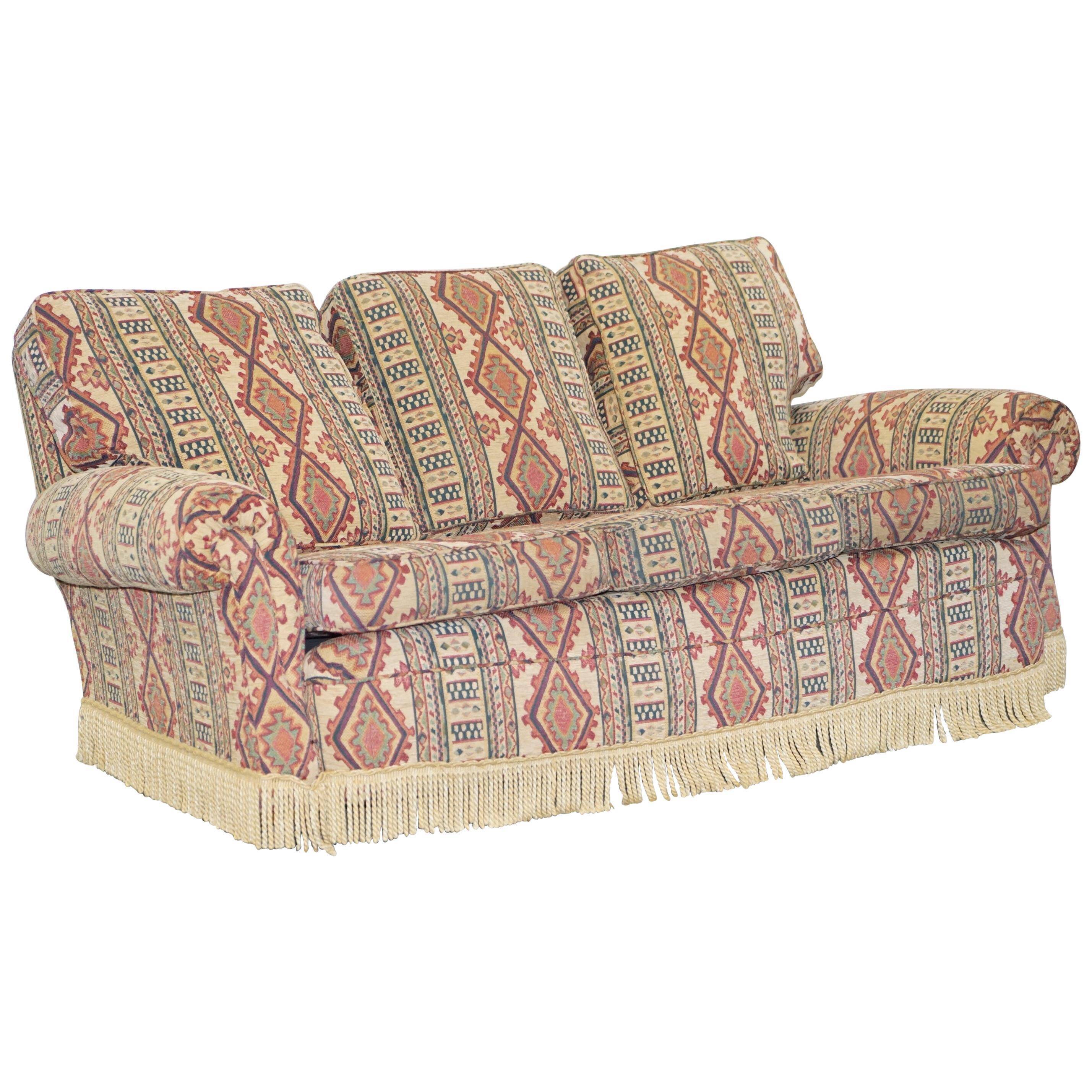 Art Deco style upholstered Kilim sofa