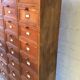 Meuble de métier ancien en bois à clapets