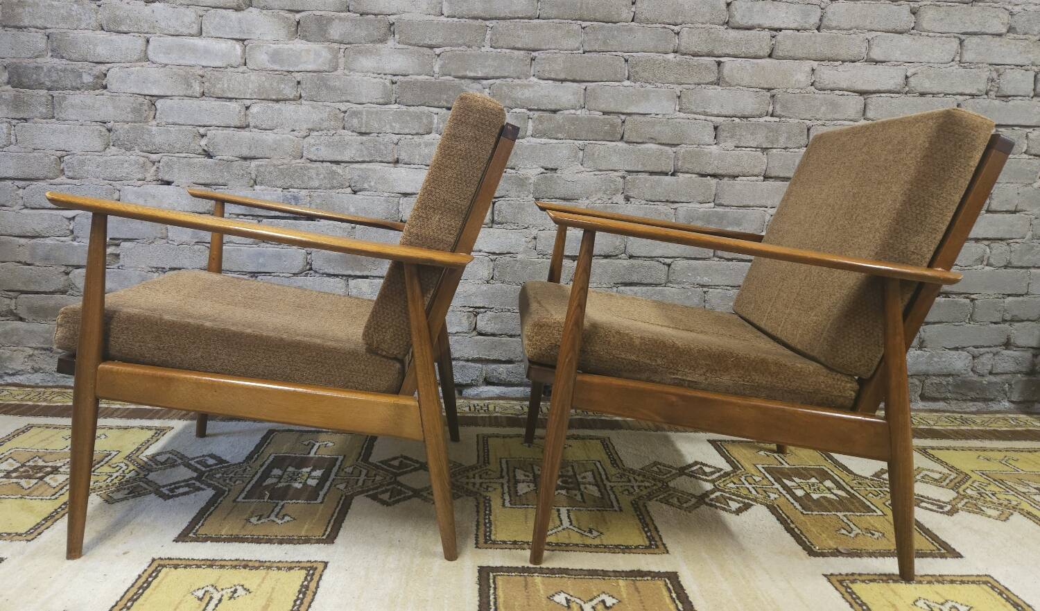 Paire de fauteuils scandinave en teck 1960
