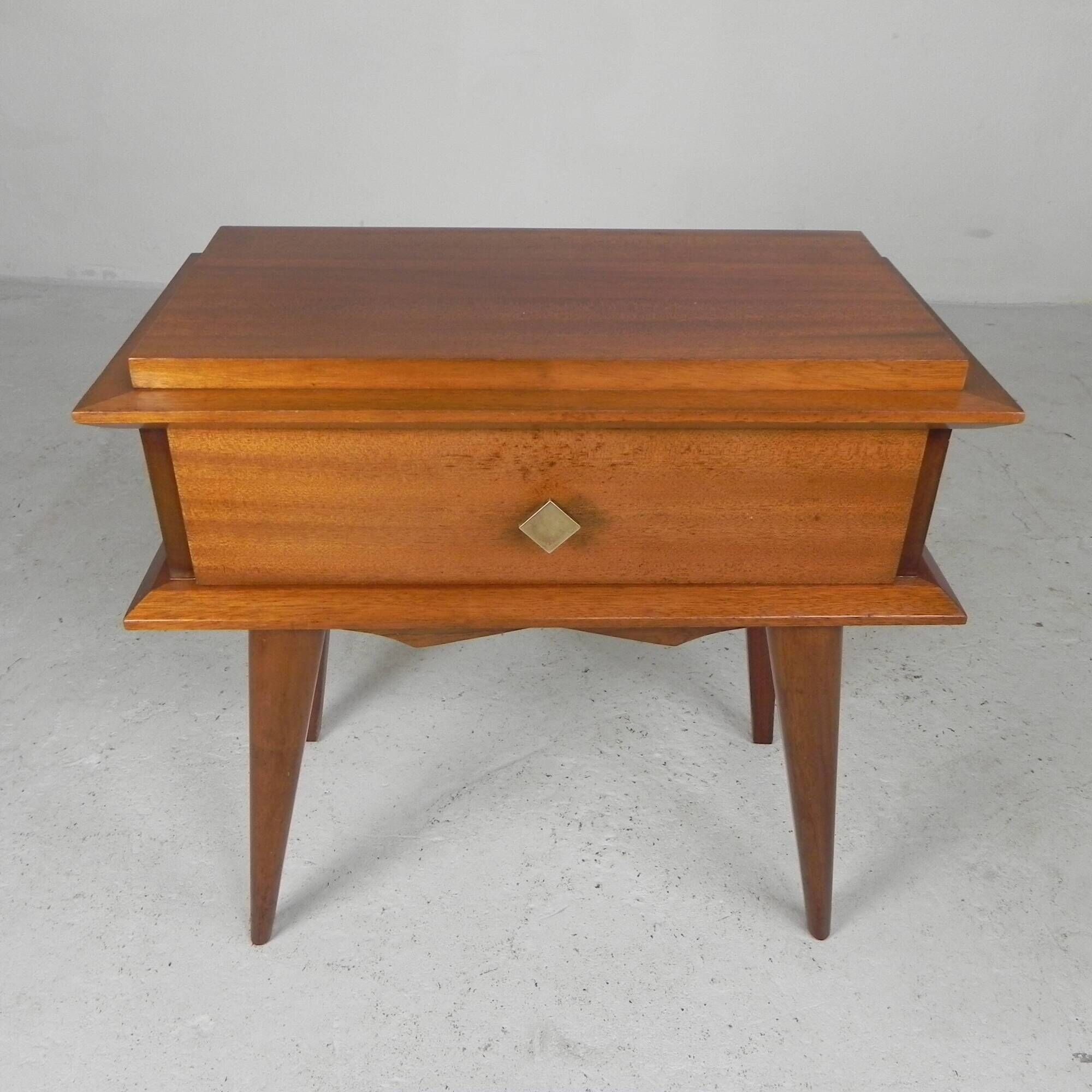 Table de chevet vintage en teck, années 1960