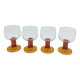 Lot de 4 verres ambré