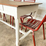 Old white farmhouse table