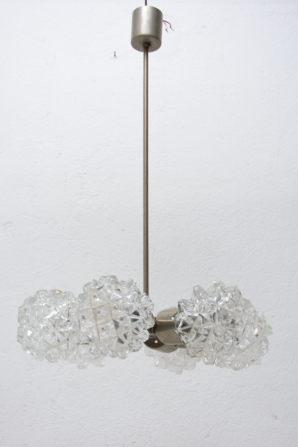 Cut glass pendant chandelier for Kamenický Šenov, 1970´s