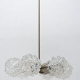 Lustre en verre coupé Kamenický Šenov, années 1970