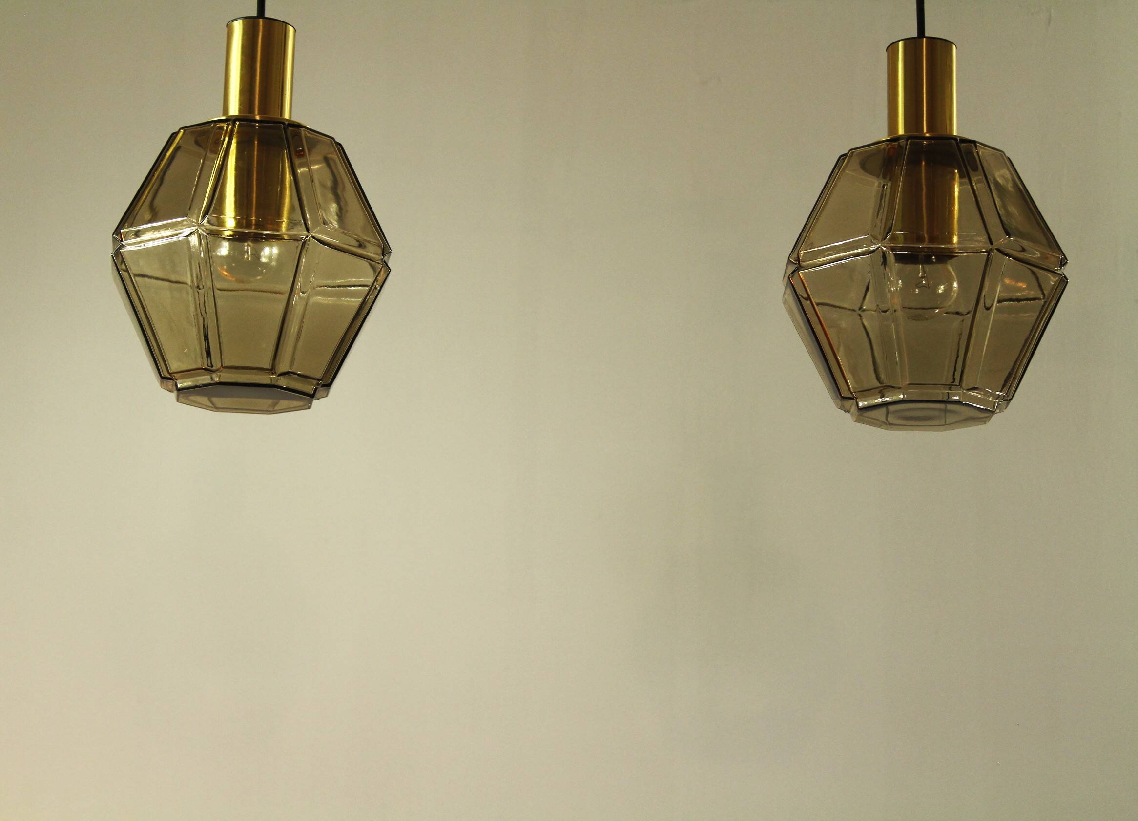 Pair of Lamps by Glashütte Limburg, Germany 1970s