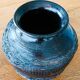 Black varnished terracotta pot