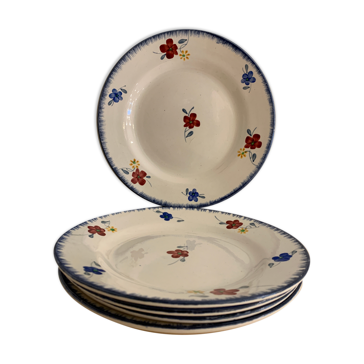 5 flat plates Mary Lou, Digoin Sarreguemines