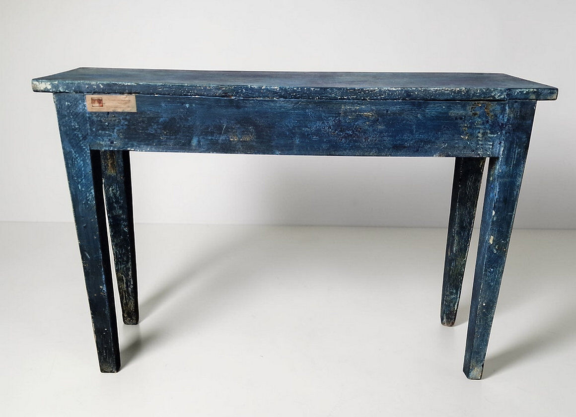 Blue patinated wooden console