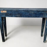 Blue patinated wooden console