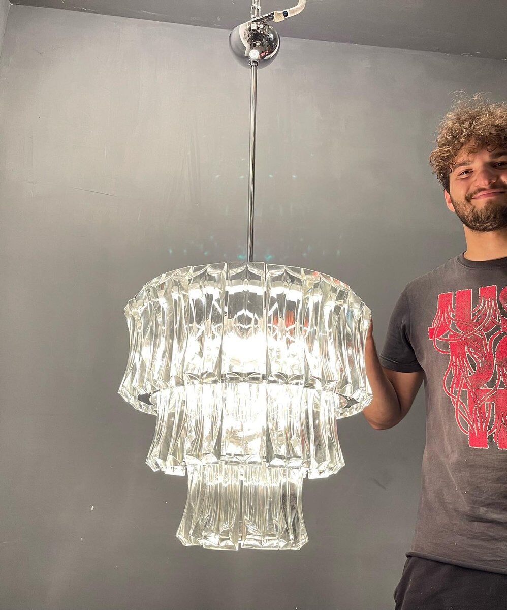 Mid-century italian murano glass chandelier
