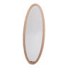 French mid-century rope xl oval mirror