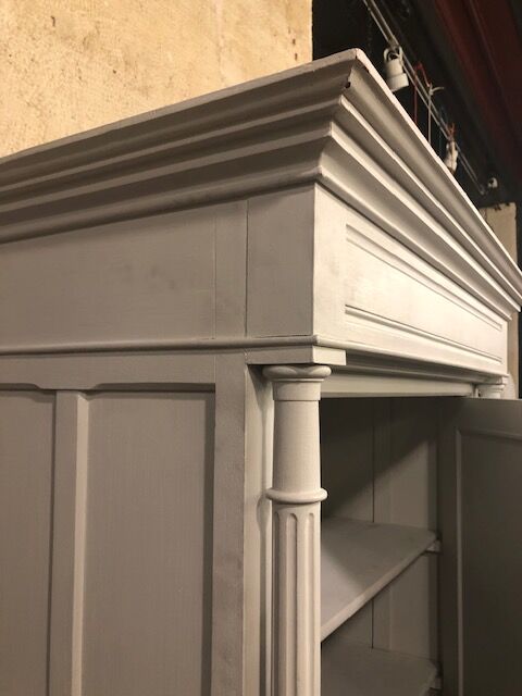 Antique painted wood cabinet