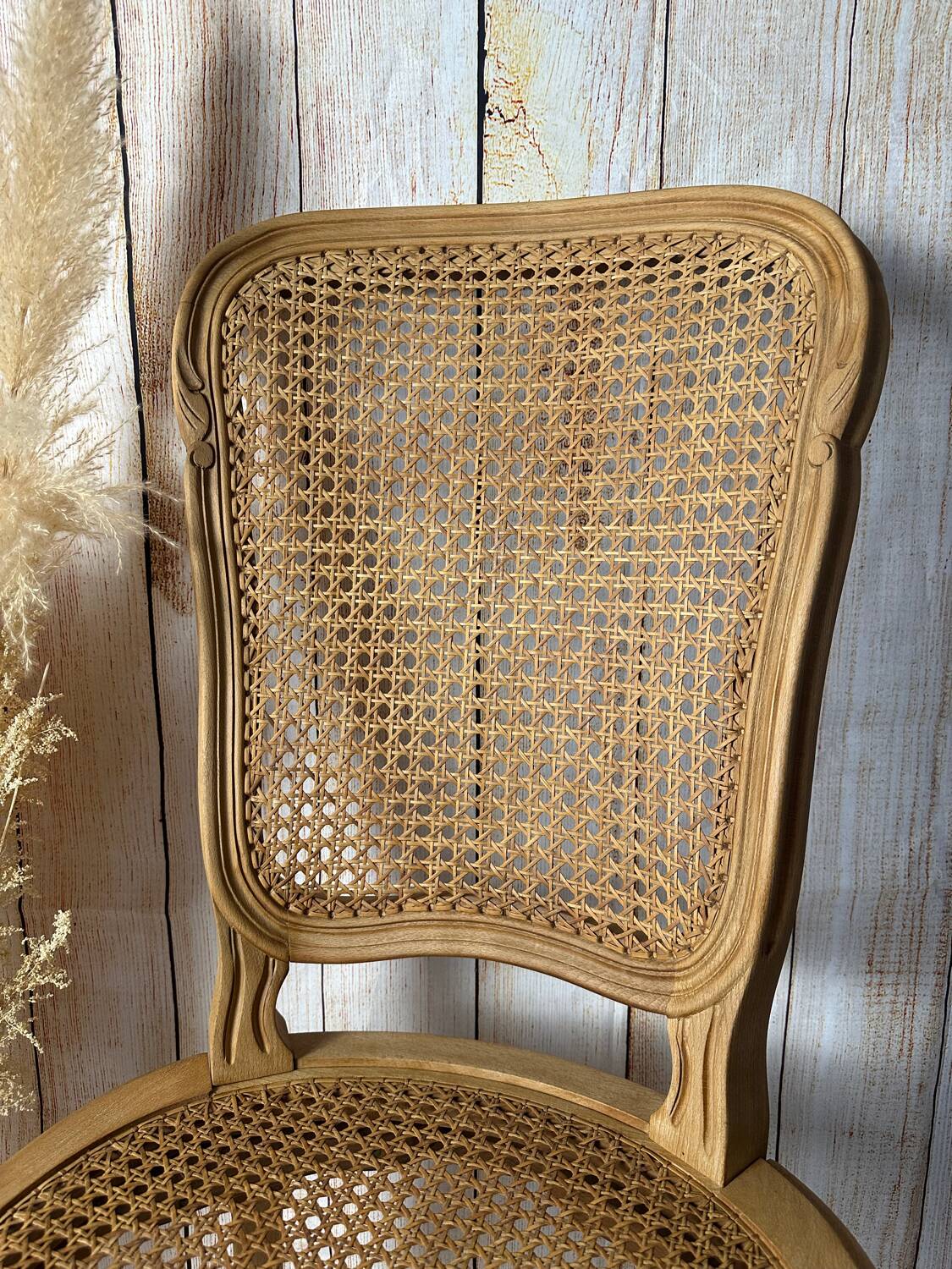 Set of 3 antique caned chairs – Louis XV style