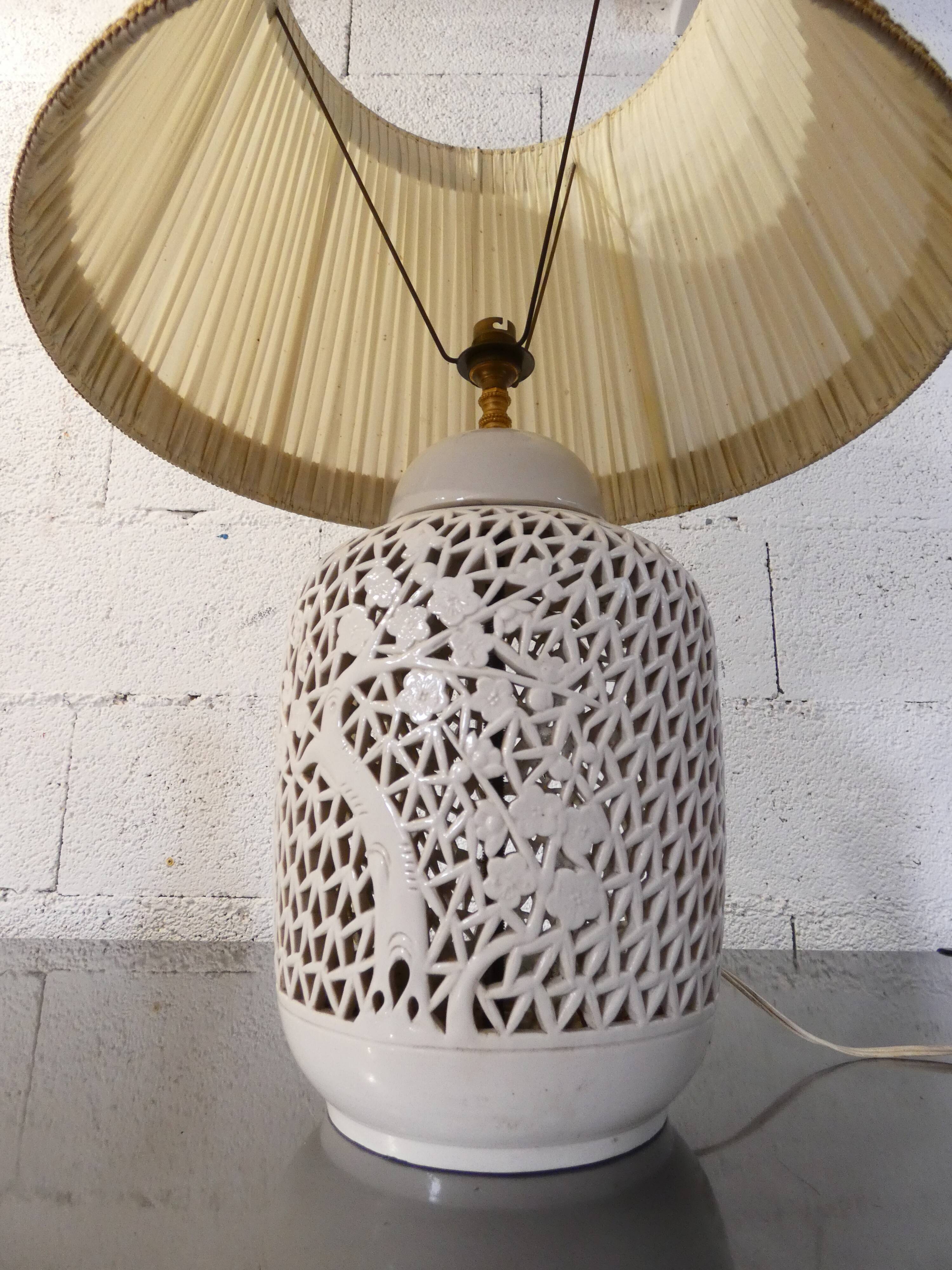White porcelain lamp from China