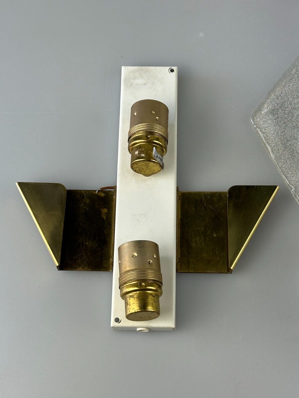 Xl 60s 70s wall lamp wall sconce kaiser lights brass glass space age