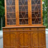 Large English solid wood library from the 19th century, 162cm.
