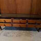 Small vintage low chest of drawers