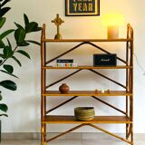 Vintage rattan shelf