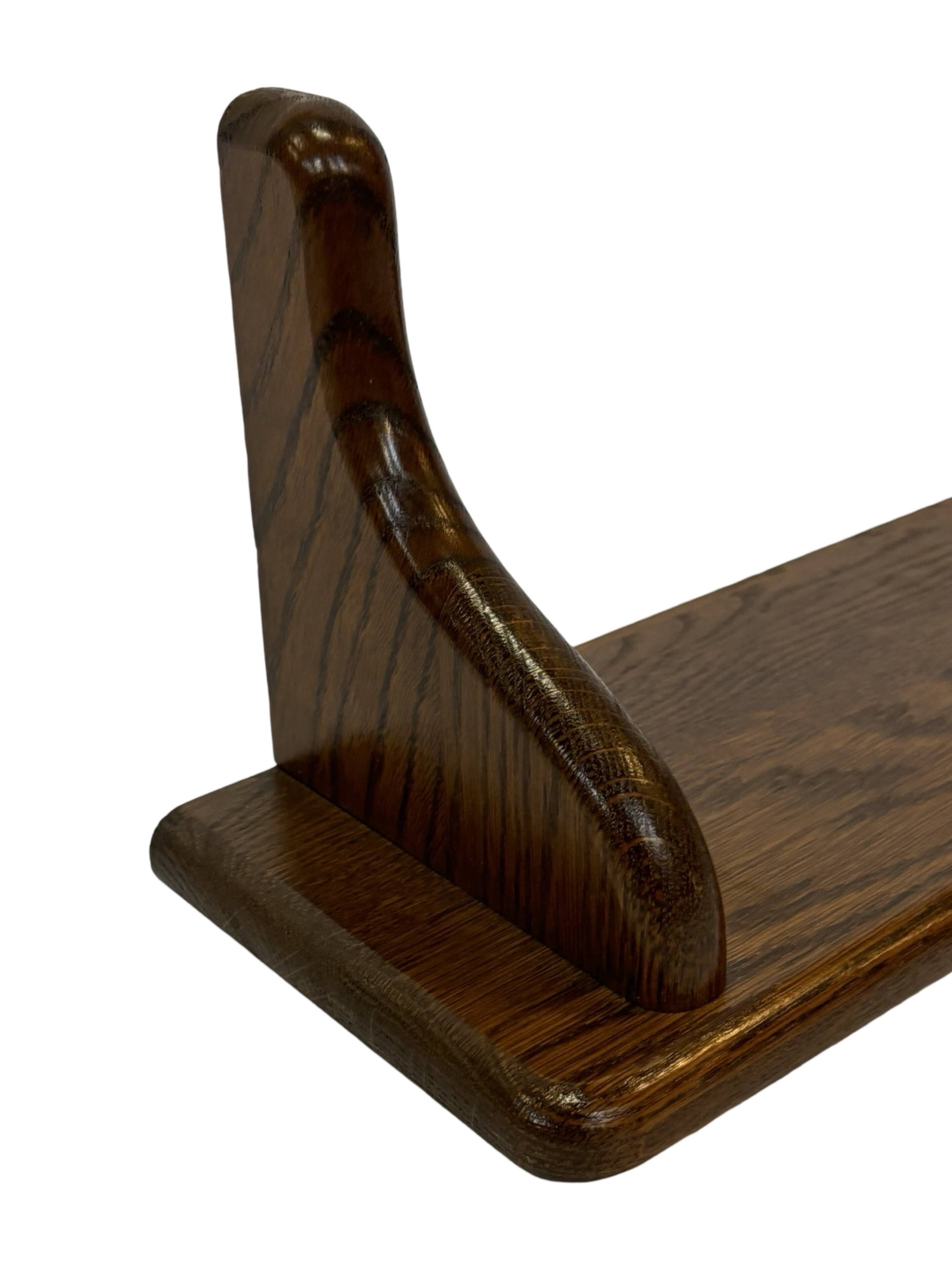 Vintage wall rack book shelf 1970s wood minimalist design