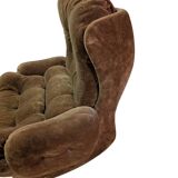 Fauteuil en velours vintage