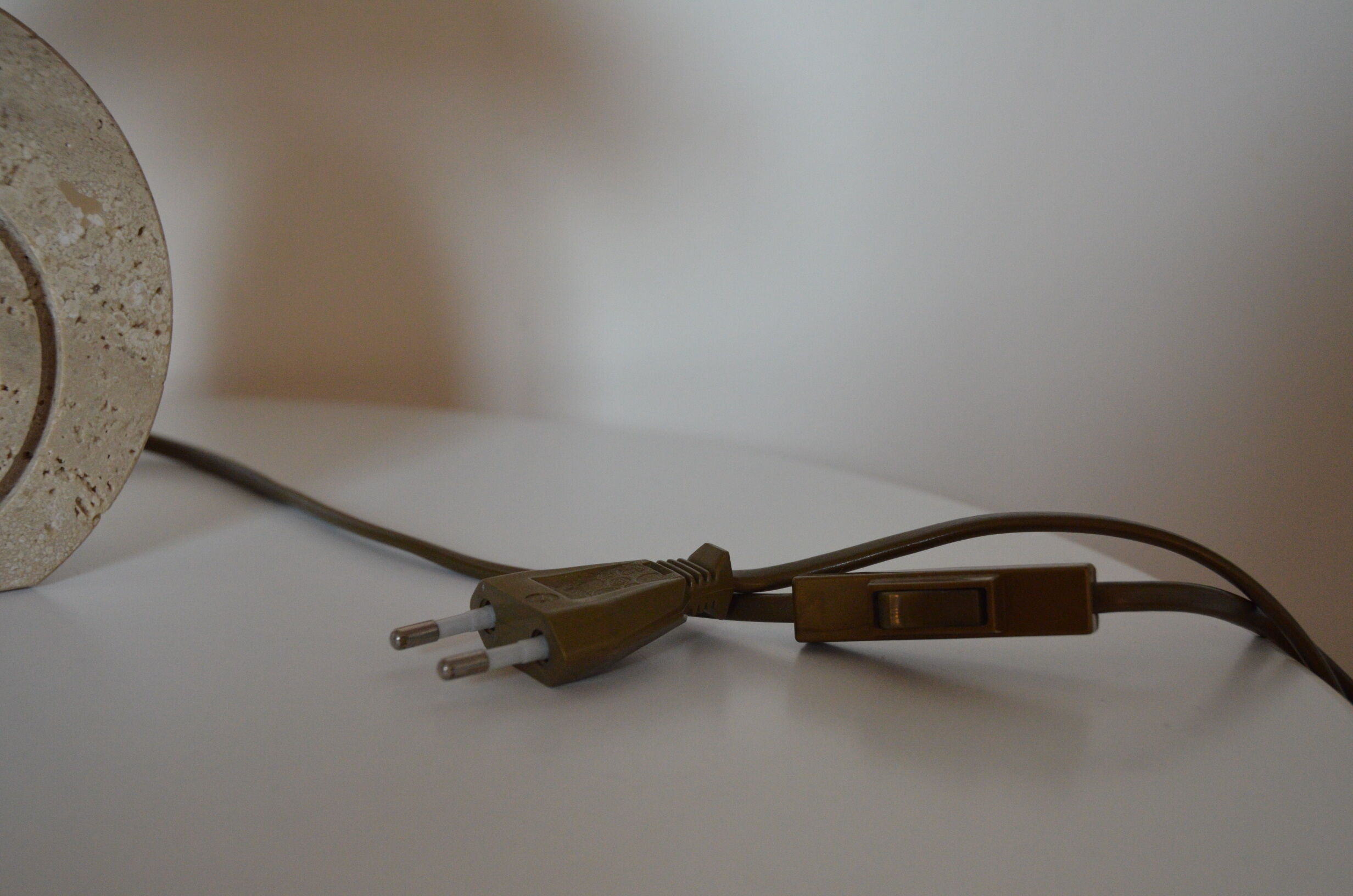 Travertine bedside lamp