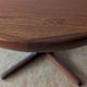 Round teak table with star base, 1960s, extendable.