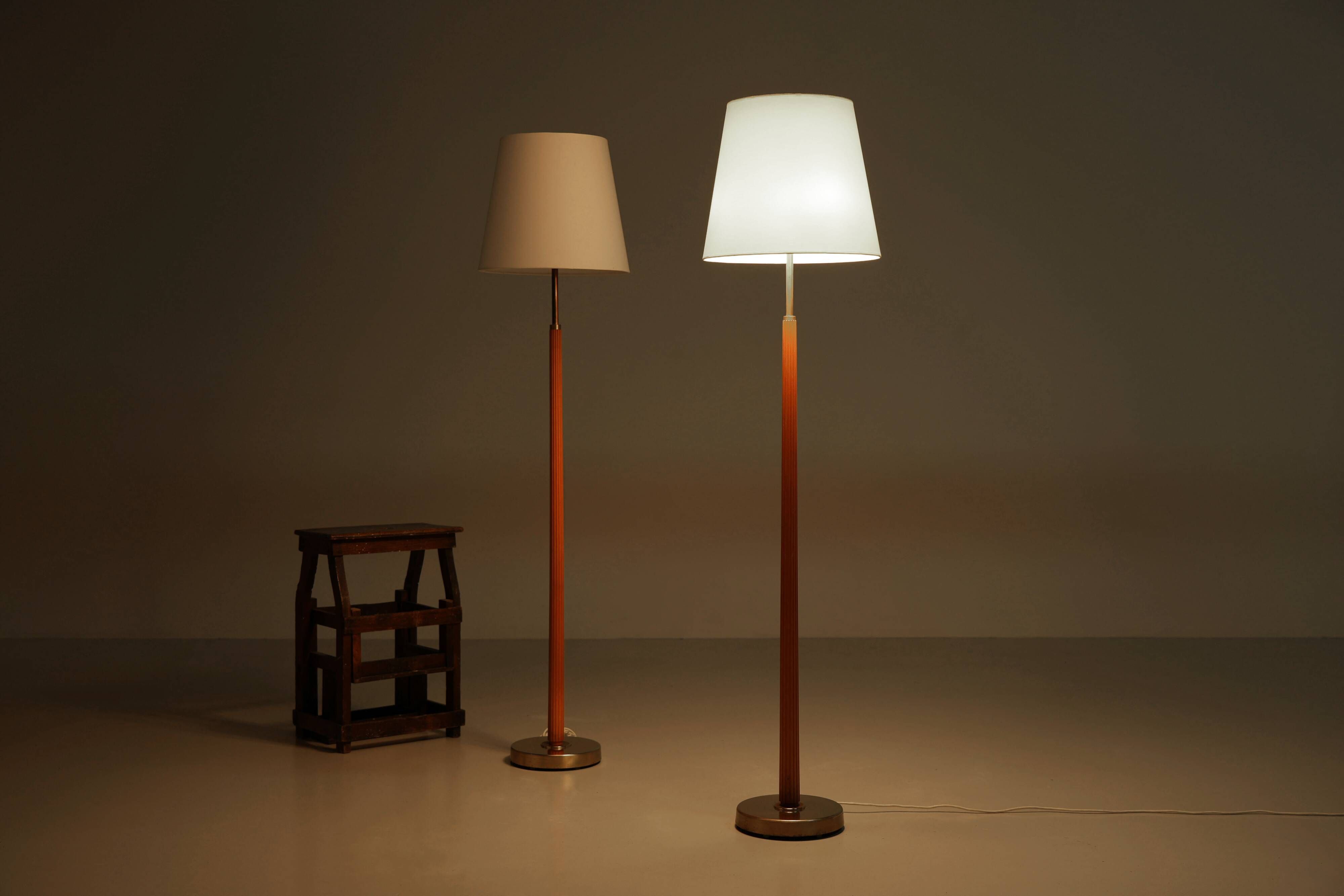 Pair of floor lamps by Hans Bergström for Ateljé Lyktan circa 1950