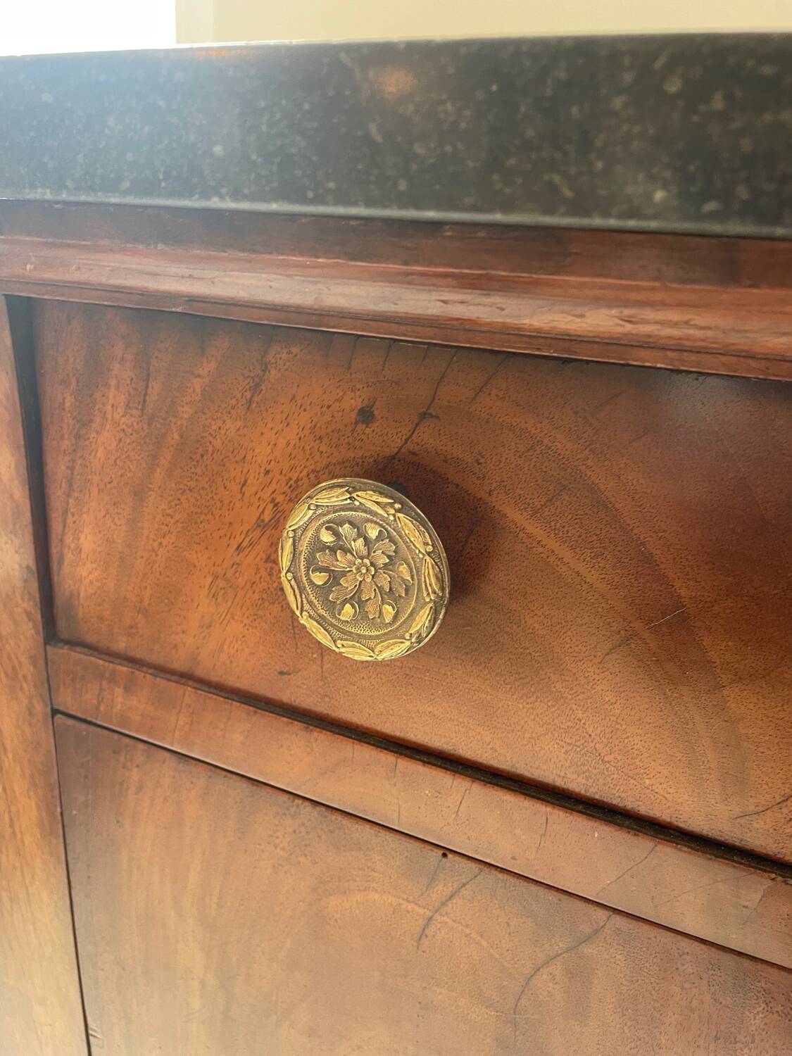 Empire mahogany veneer secretary