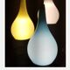 Scandinavian suspension trio Holmegaard 1960, opal glass blown.