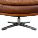 Paire de fauteuils pivotants vintage en cuir cognac par Eugen Schmidt
