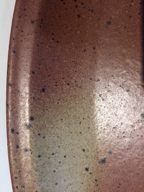 Burgundy sandstone oval serving dish