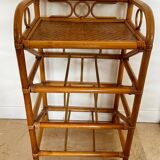 Bamboo and wicker shelf