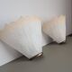 Pair of vintage French molded glass wall sconces