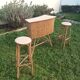 Bar en rotin vintage
