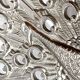 Antique Godinger silver plated metal trivet - peacock - made in Italy