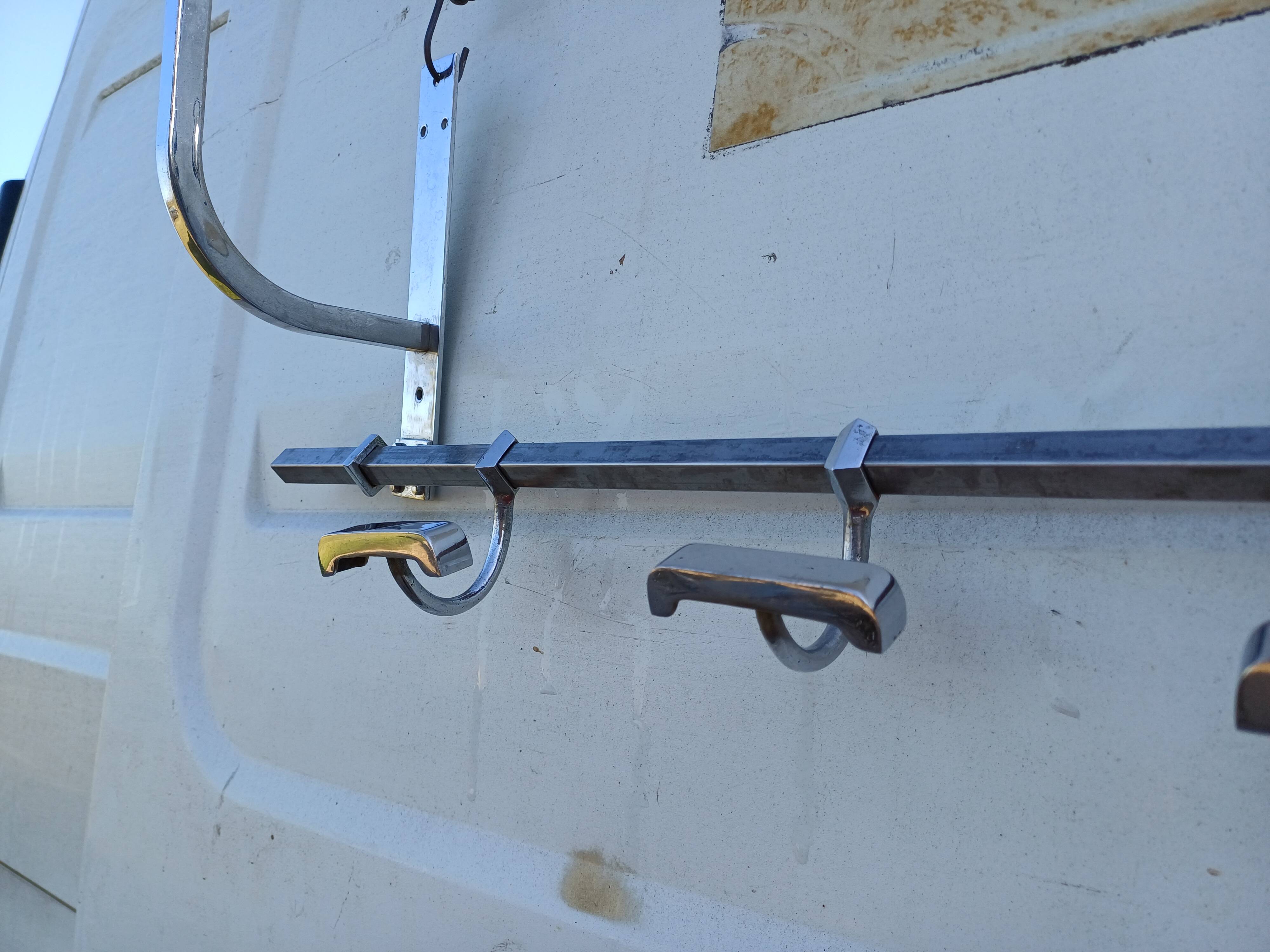 Vintage chrome coat rack and plastic balls