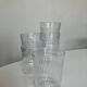 Set of 6 pressed glass tumblers with waves, 1960s France