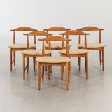 Set of 6 Scandinavian chairs from the mid-20th century.