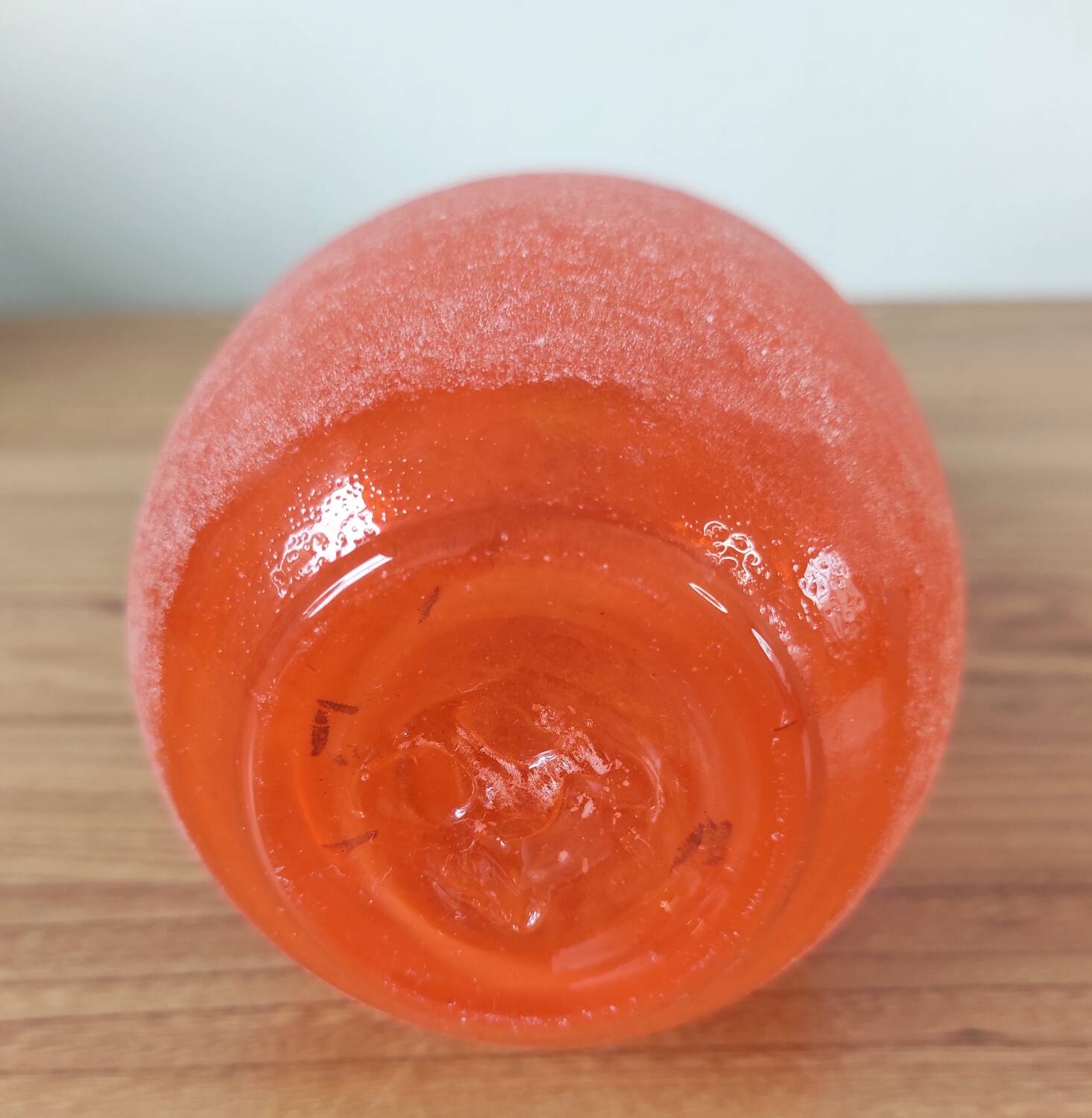 Pair of Murano vases by Seguso - Vintage Corroso glass in orange.