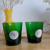Set of 2 glasses with Dubonnet medallions