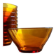 Set of 8 bowls in amber Duralex glass