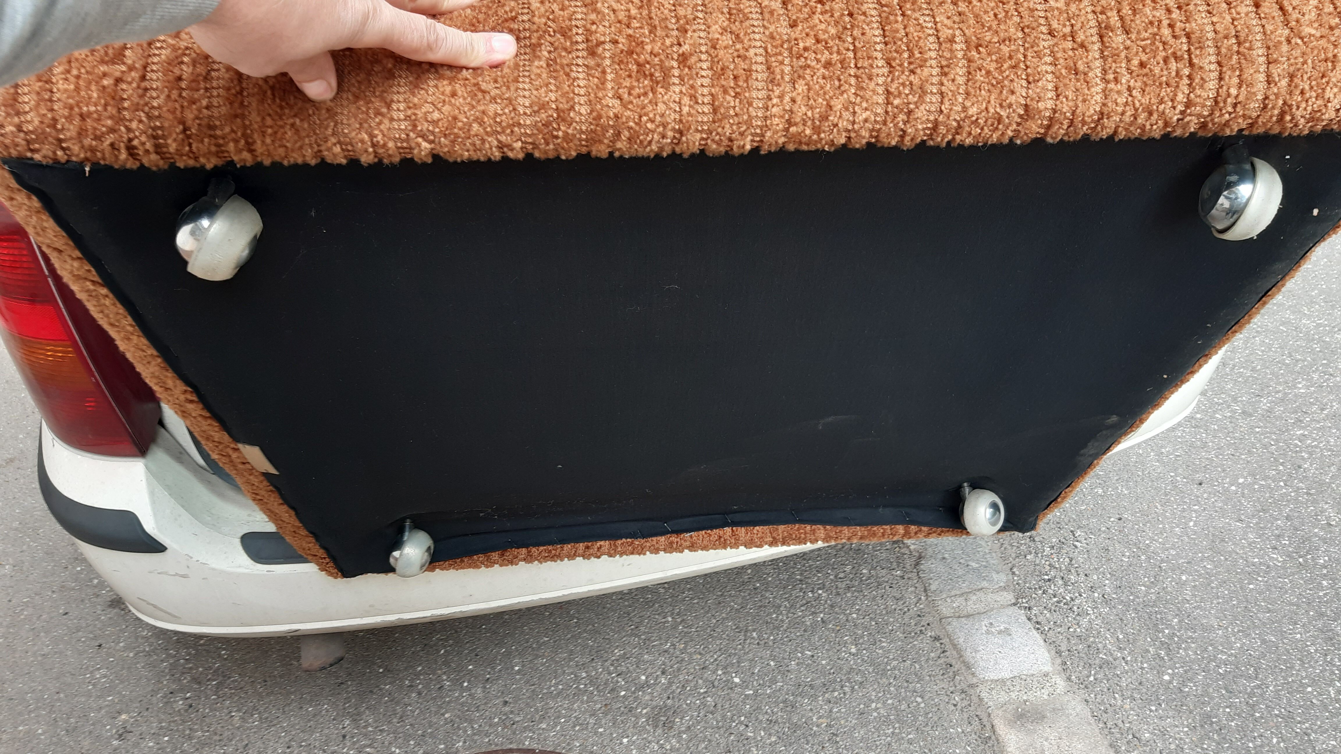 Driver and corduroy ottoman 1970