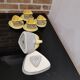 Cracked yellow Bat Trang tea set made in Vietnam