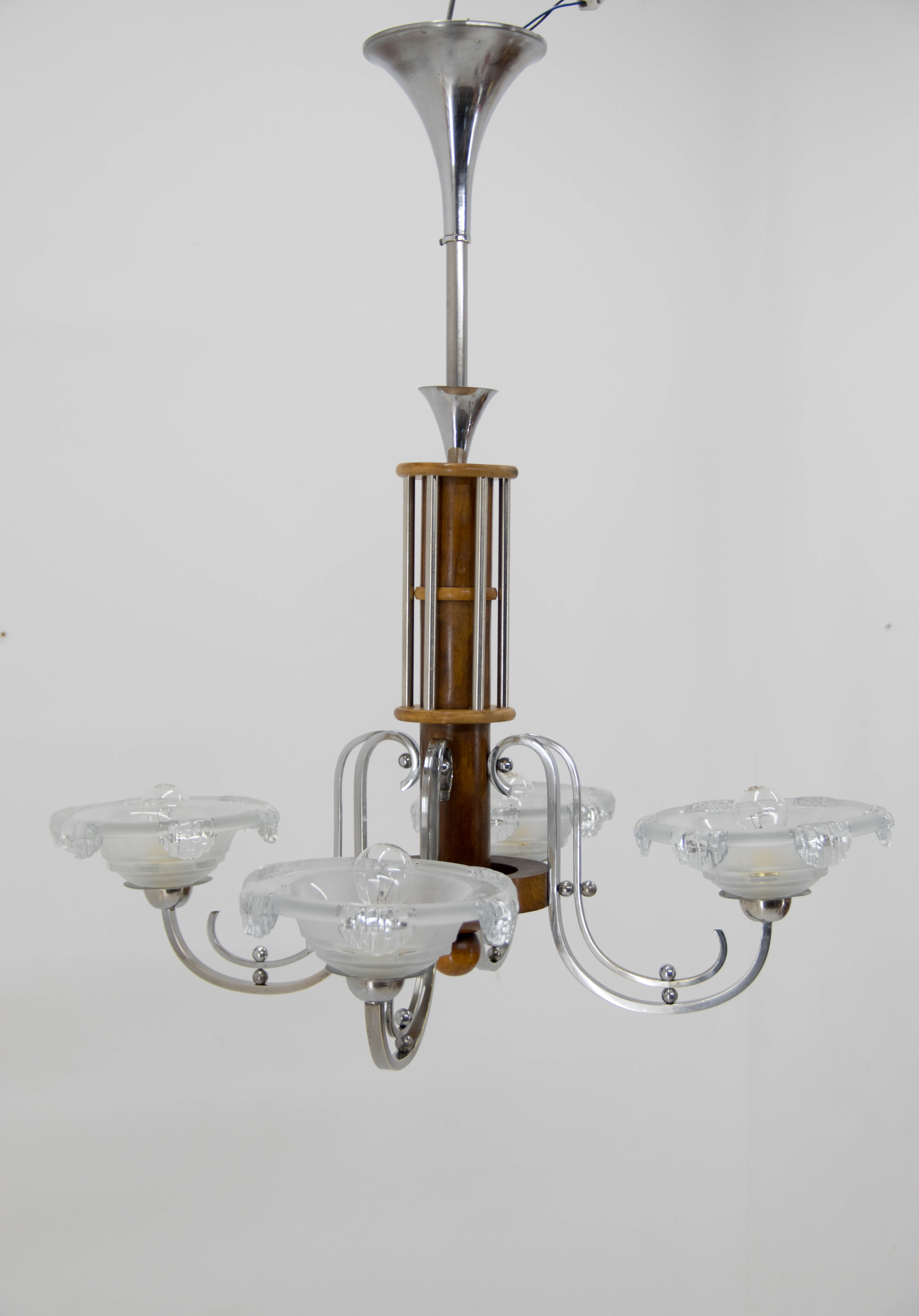 Art deco chandelier  1930s