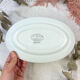 Ravier luneville "dauphine" porcelaine blanc vert