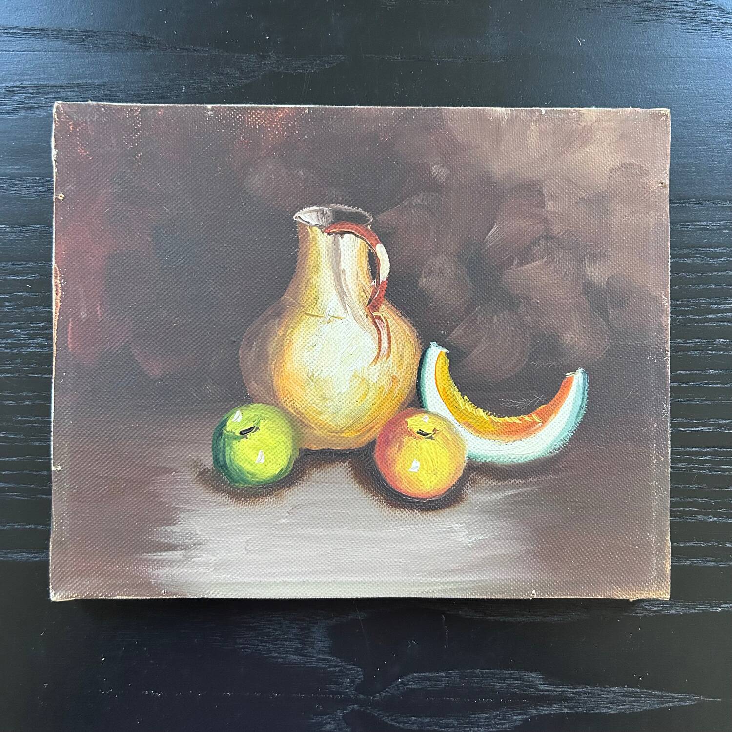 Still life with a jug and fruits