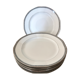 8 flat plates porcelain Art Deco Marc Larcheveque