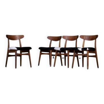 Chaises de Salle à Manger CH30 par Hans J. Wegner pour Carl Hansen & Son, 1952, Set de 4