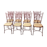 8 wrought iron chairs